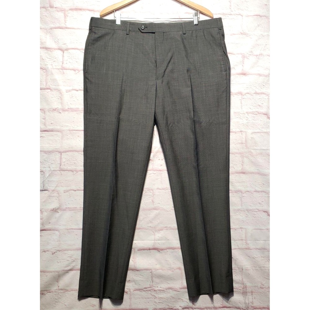 Brooks Brothers Marzotto Tessuto Regent Fit Wool Pants Mens 42x31 Gray Check